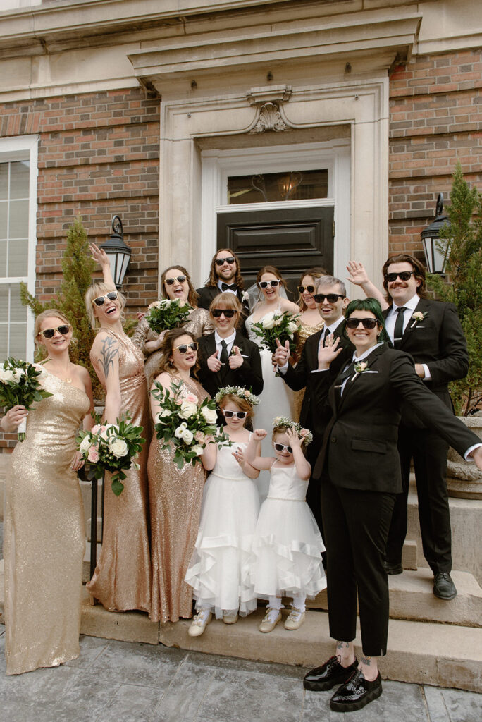 Mixed gender wedding party